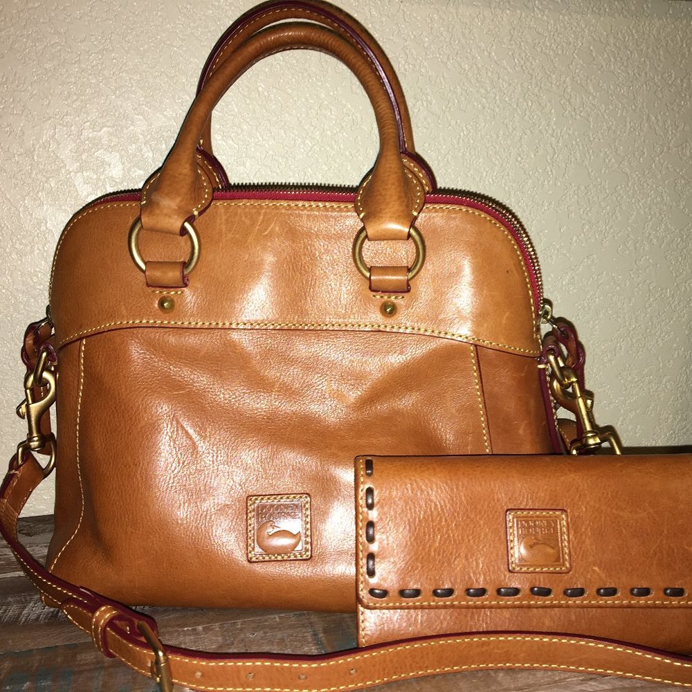 Dooney & Bourke Florentine Cameron Satchel w/ wall